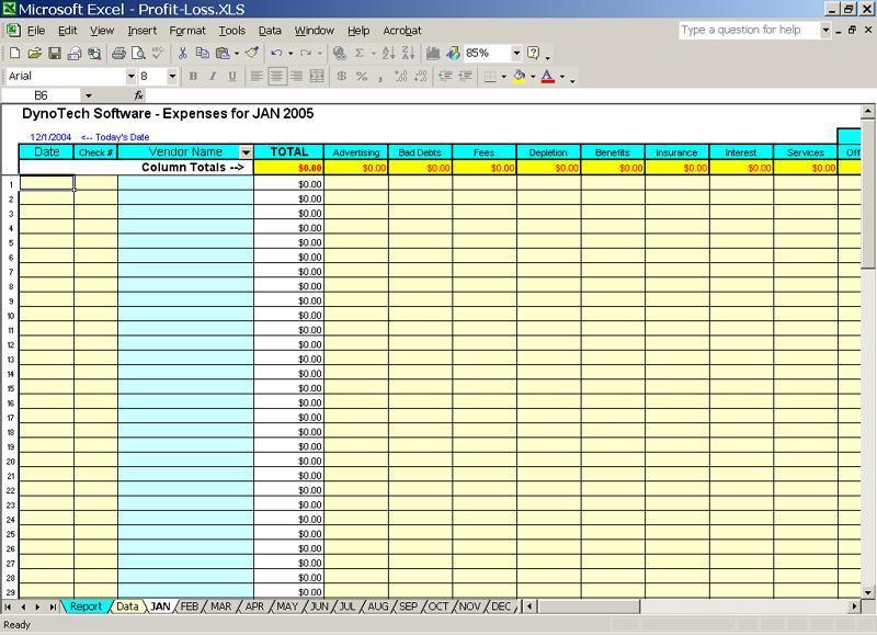 free small business expense spreadsheet template